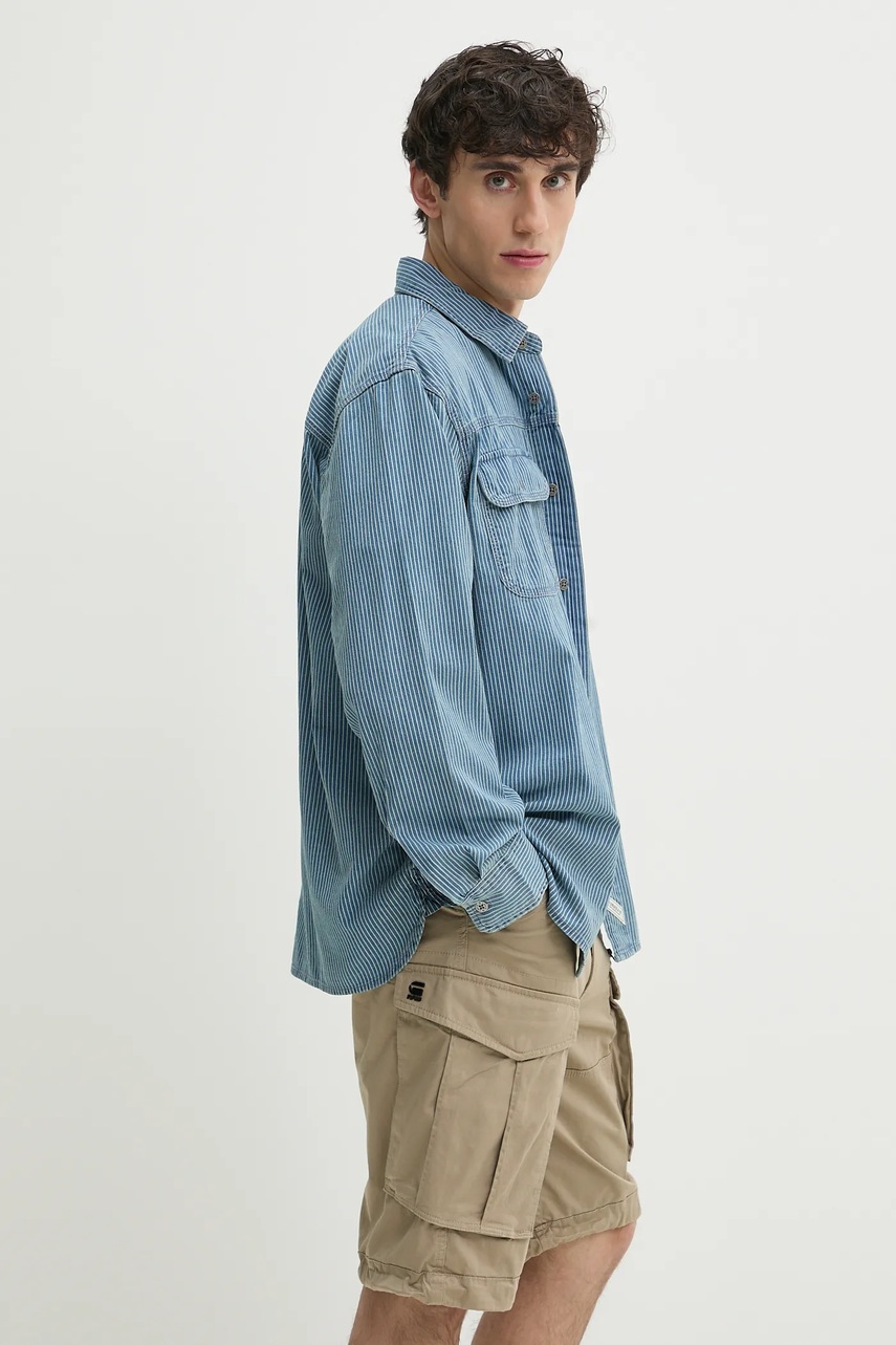 Levi\'s camasa jeans barbati, cu guler clasic, relaxed