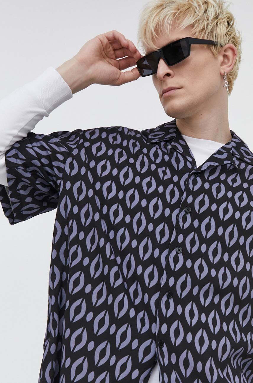 Πουκάμισο On Vacation 0 χρώμα: μαύρο, OVC SH15 OVC SH15 φωτογραφία