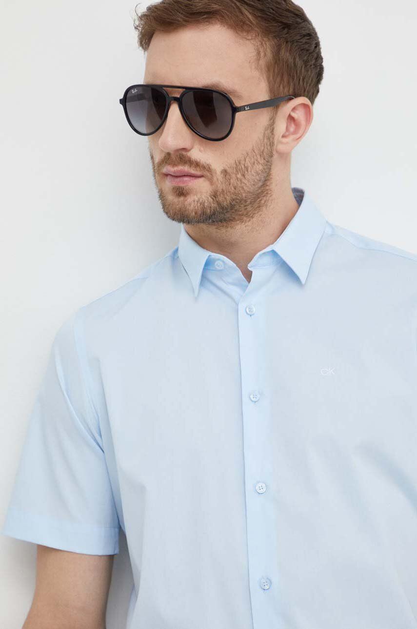 Košile Calvin Klein pánská, regular, s klasickým límcem, K10K109440