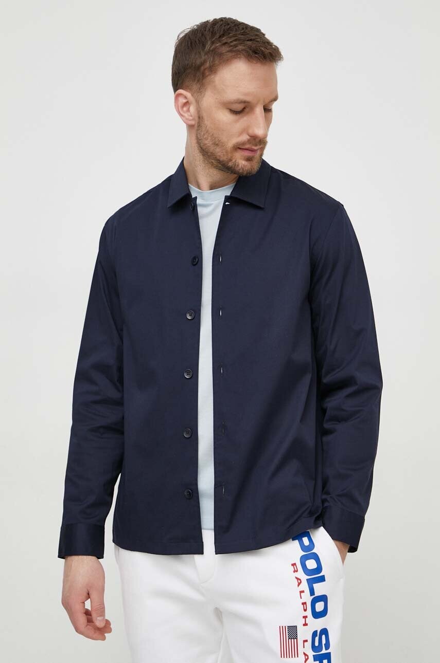 Levně Košile Calvin Klein pánská, tmavomodrá barva, regular, K10K112627