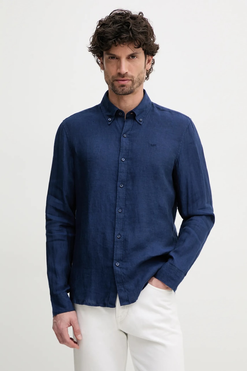 Michael Kors camasa de in culoarea albastru marin, cu guler button-down, slim Michael Kors camasa de in culoarea albastru marin, cu guler button-down, slim