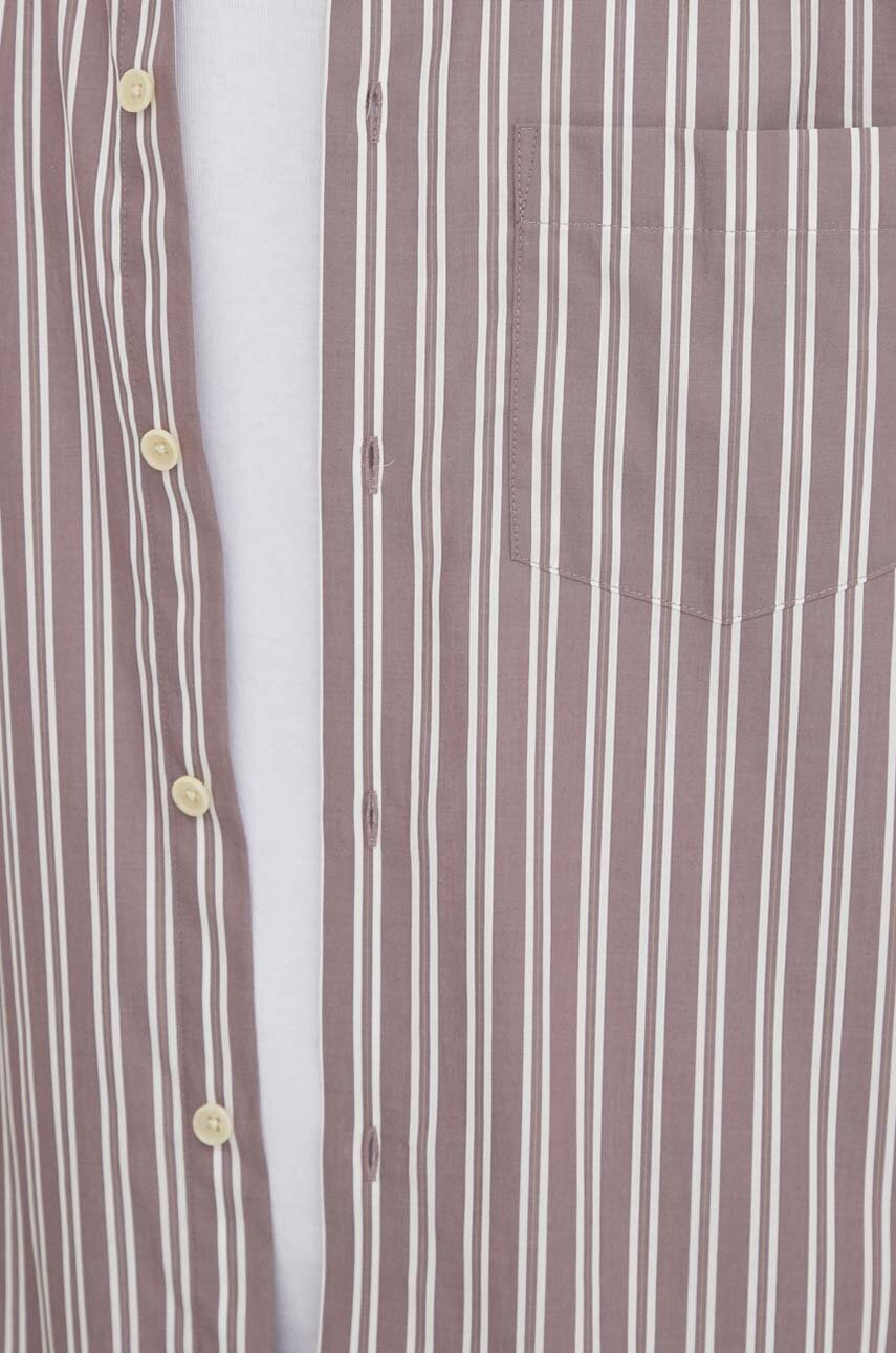 Βαμβακερό πουκάμισο Drykorn ανδρικό, χρώμα: μοβ φωτογραφία