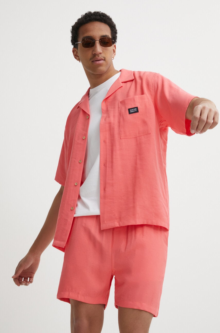 Kaotiko camasa barbati, culoarea portocaliu, relaxed Kaotiko camasa barbati, culoarea portocaliu, relaxed