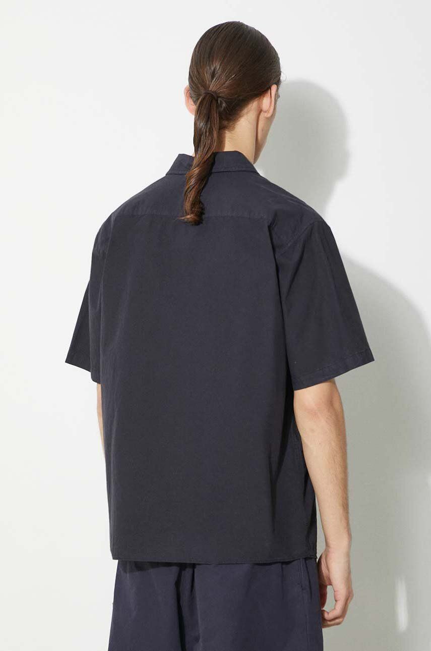 Πουκάμισο Norse Projects Carsten Cotton Tencel χρώμα: ναυτικό μπλε, N40.0579.7004 φωτογραφία