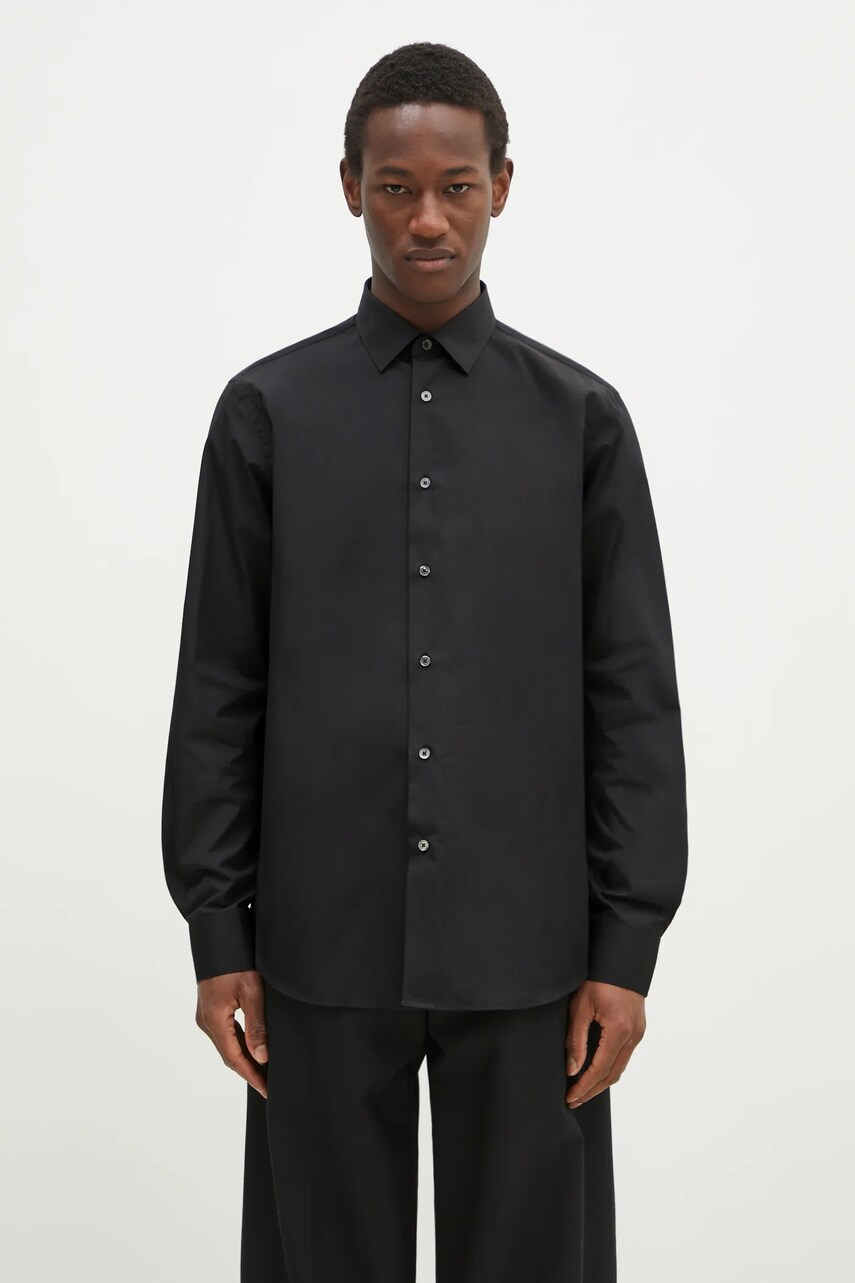 Paul Smith camasa din bumbac barbati, culoarea negru, cu guler clasic, regular, M1R-800P2-L00050