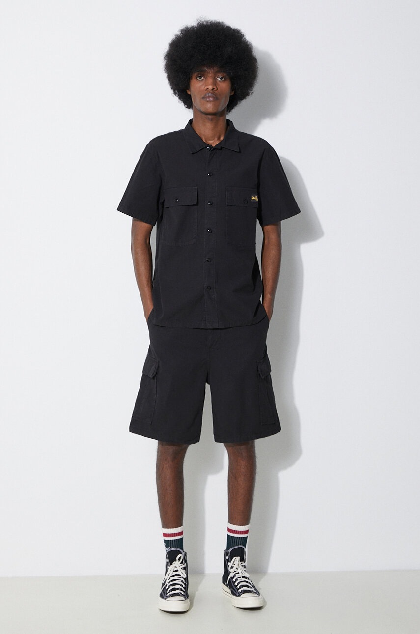 Βαμβακερό πουκάμισο Stan Ray Cpo Short Sleeve ανδρικό, χρώμα: μαύρο, SS2401963 φωτογραφία