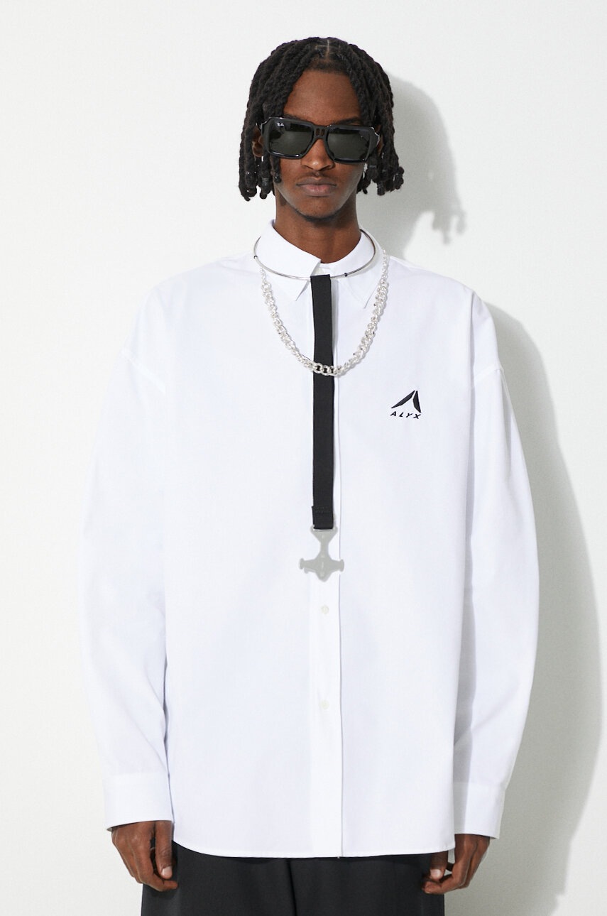 1017 ALYX 9SM camasa din bumbac Oversized Logo Poplin Shirt