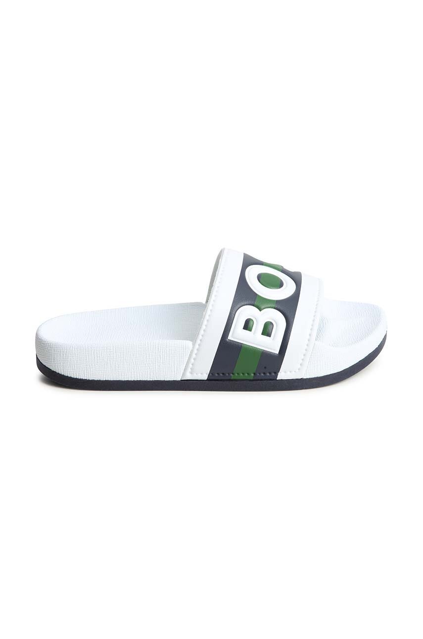 Дитячі шльопанці BOSS колір білий
