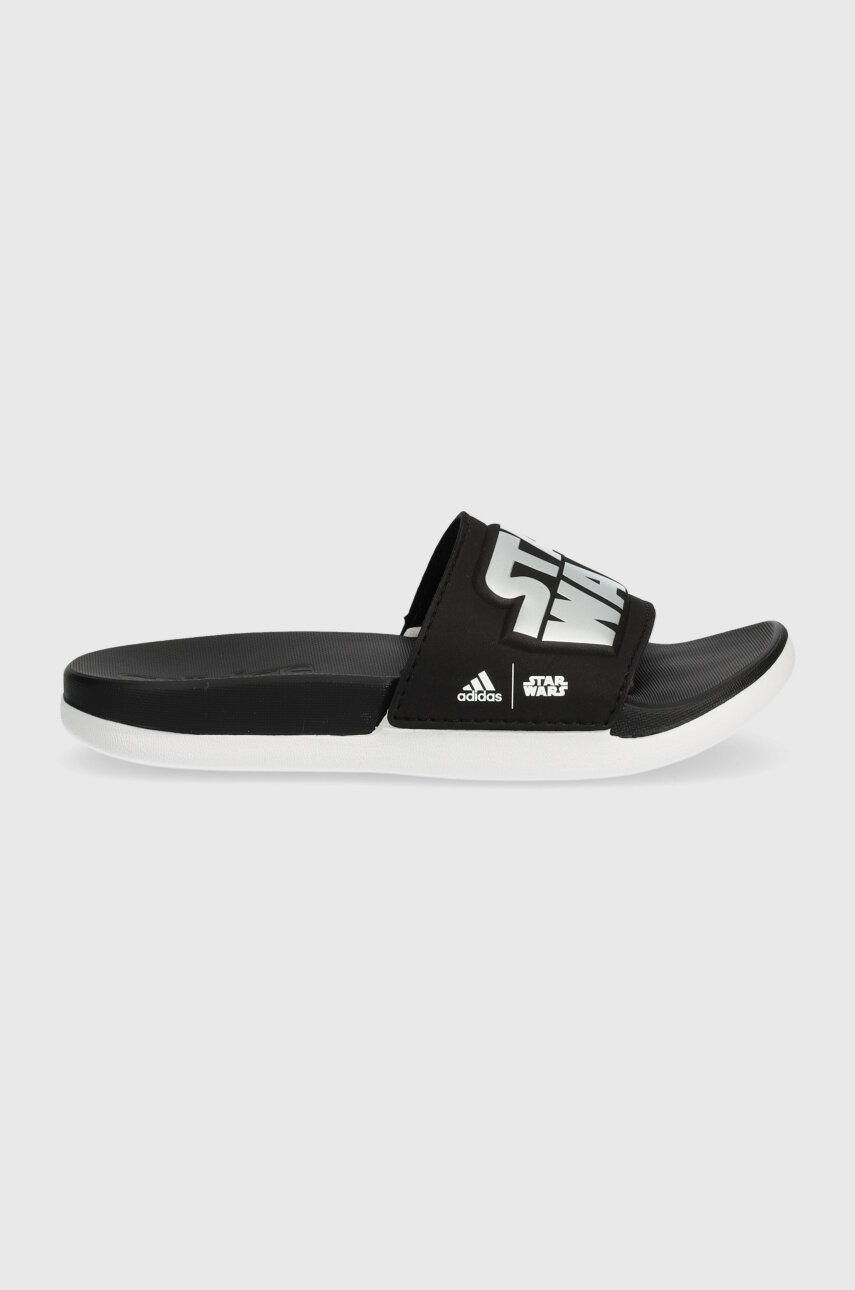 Дитячі шльопанці adidas ADILETTE COMFORT STAR WARS K колір чорний