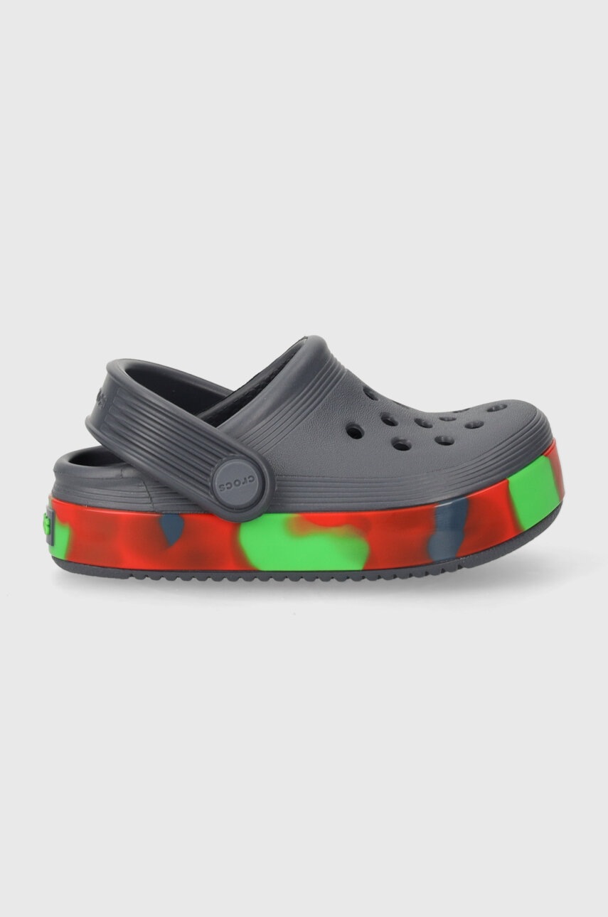 Детские шлепанцы Crocs OFF COURT GLOW BAND CLOG цвет серый