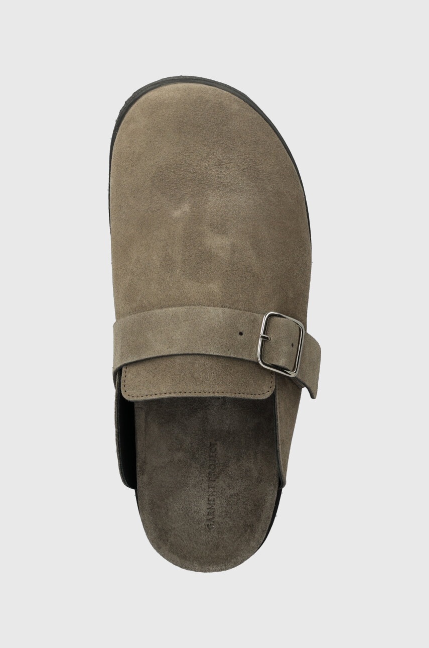 Παντόφλες σουέτ GARMENT PROJECT Blake Clog γυναικείες, χρώμα: γκρι, GPWF2538 φωτογραφία