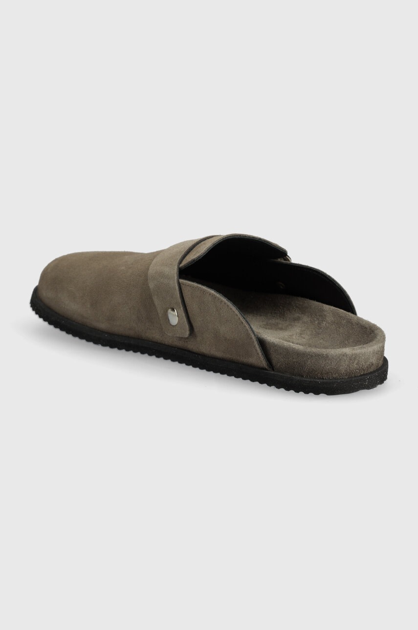 Παντόφλες σουέτ GARMENT PROJECT Blake Clog γυναικείες, χρώμα: γκρι, GPWF2538 φωτογραφία