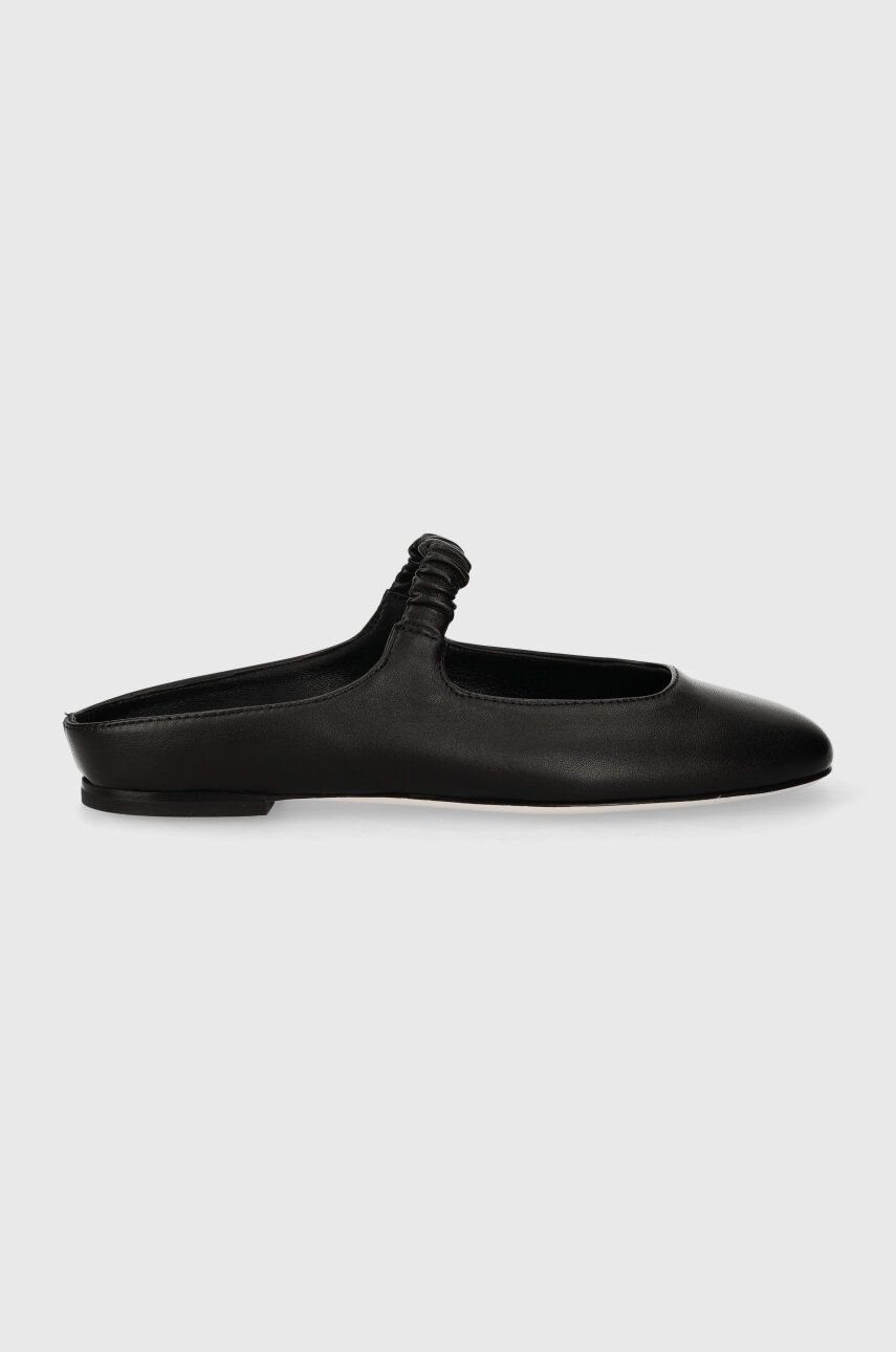 Levně Kožené pantofle AGL CHER dámské, černá barva, D834032PCSOFTY0000