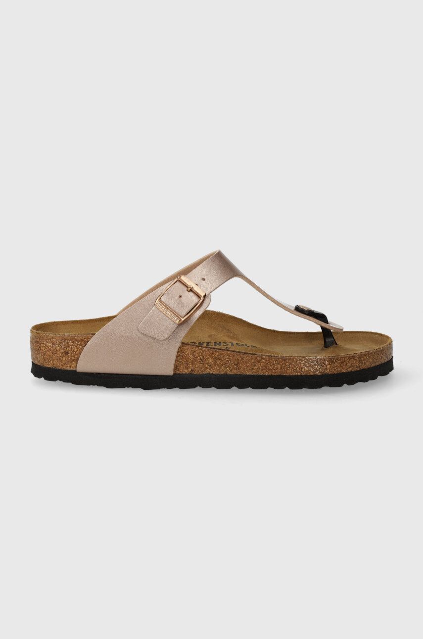 Birkenstock șlapi Gizeh femei, culoarea roz, cu toc plat, 1023943