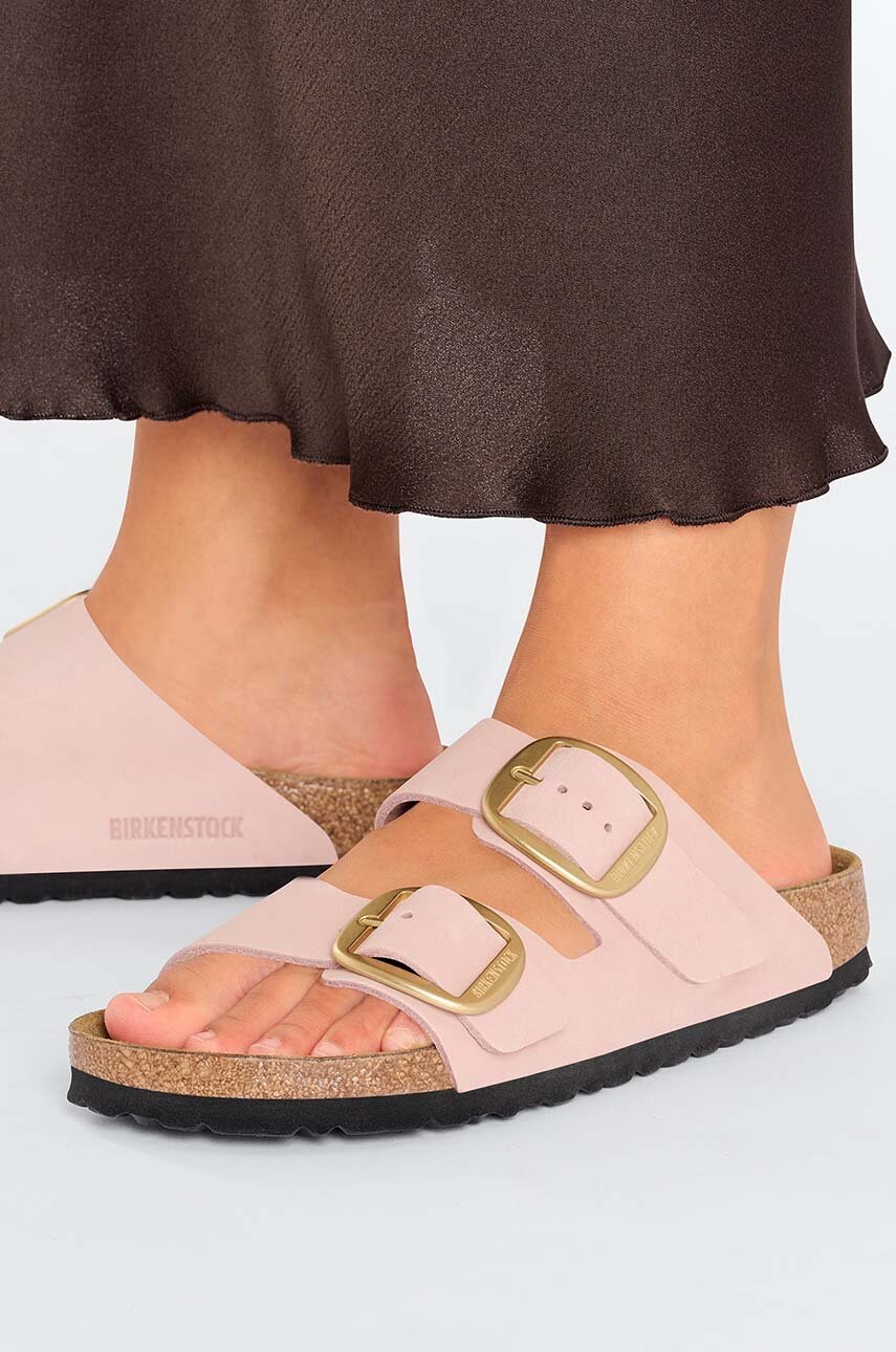Nubukové šľapky Birkenstock Arizona Big Buckle