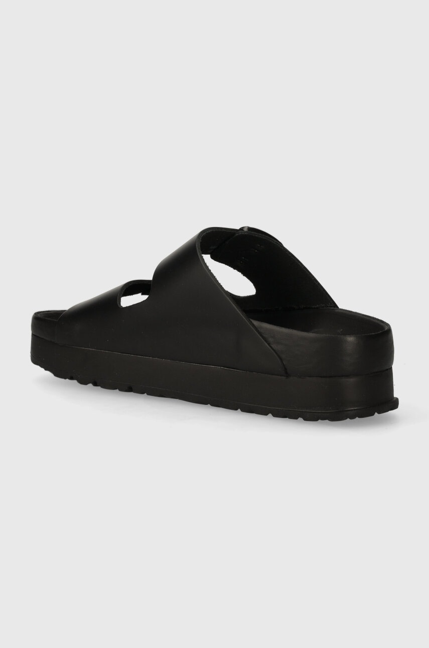 Шкіряні шльопанці Birkenstock BIRKENSTOCK X PAPILLIO Arizona Platform Exq жіночі колір чорний на платформі 1026918 