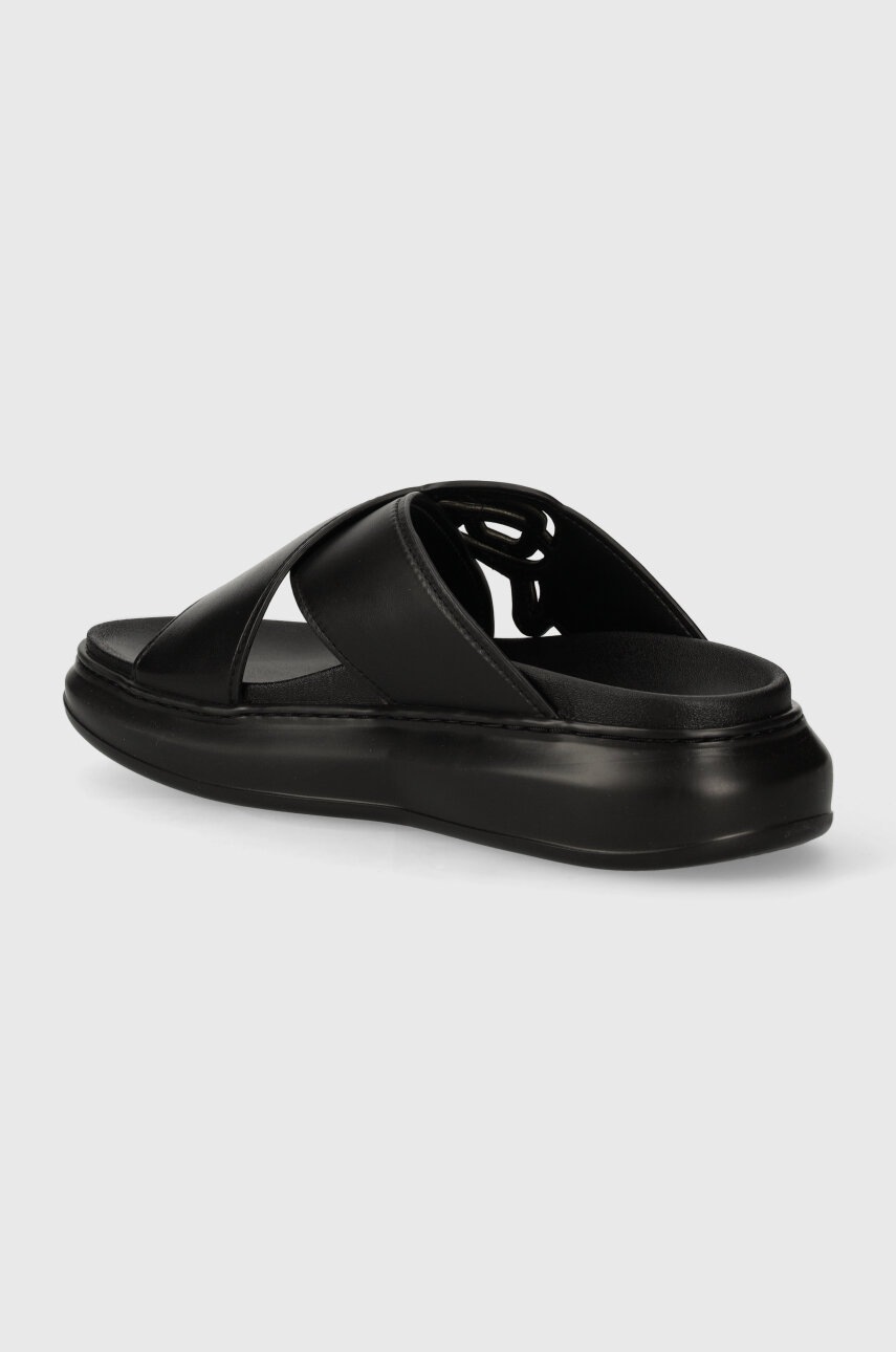 Karl Lagerfeld bőr papucs KAPRI NFT fekete, női, platformos, KL62504 termék 2. képe