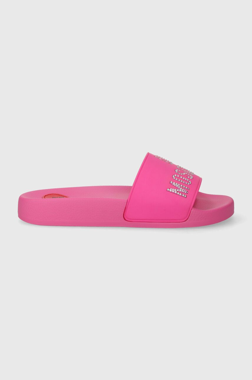 Love Moschino papuci femei, culoarea roz JA10553G0IIG0131