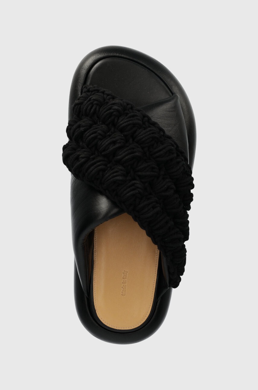 Παντόφλες JW Anderson Crochet Twister χρώμα: μαύρο, ANW42027A φωτογραφία