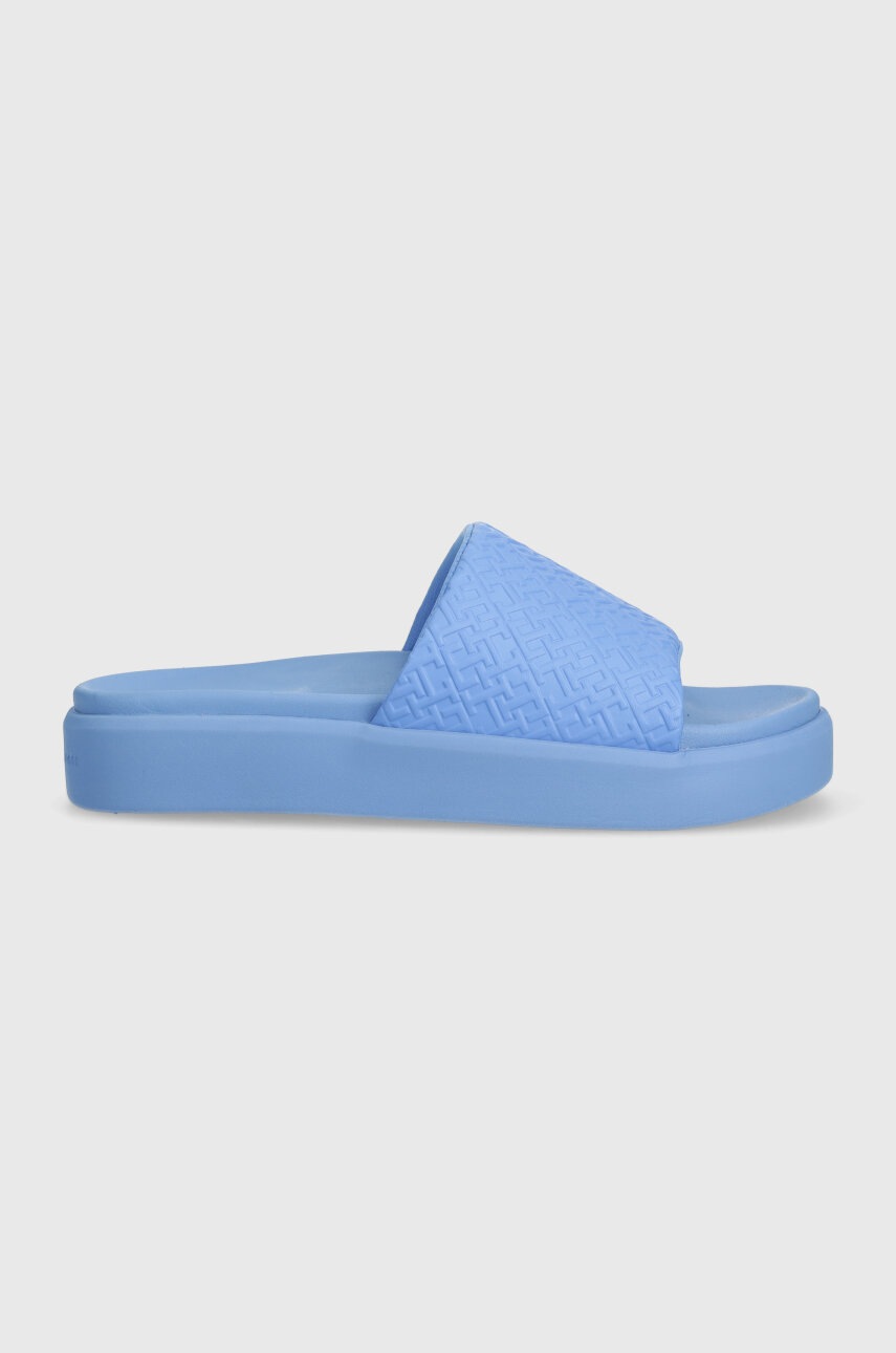 

Чехли Tommy Hilfiger TH PLATFORM POOL SLIDE в синьо с платформа FW0FW07855, Син