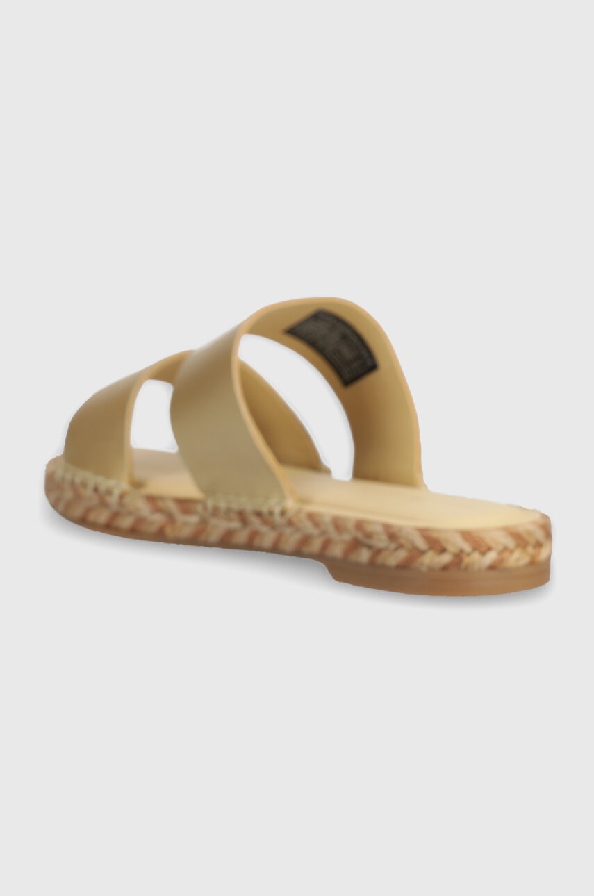 Шкіряні шльопанці Tommy Hilfiger TH GOLD FLAT ESPADRILLE SANDAL жіночі колір золотий FW0FW07932 