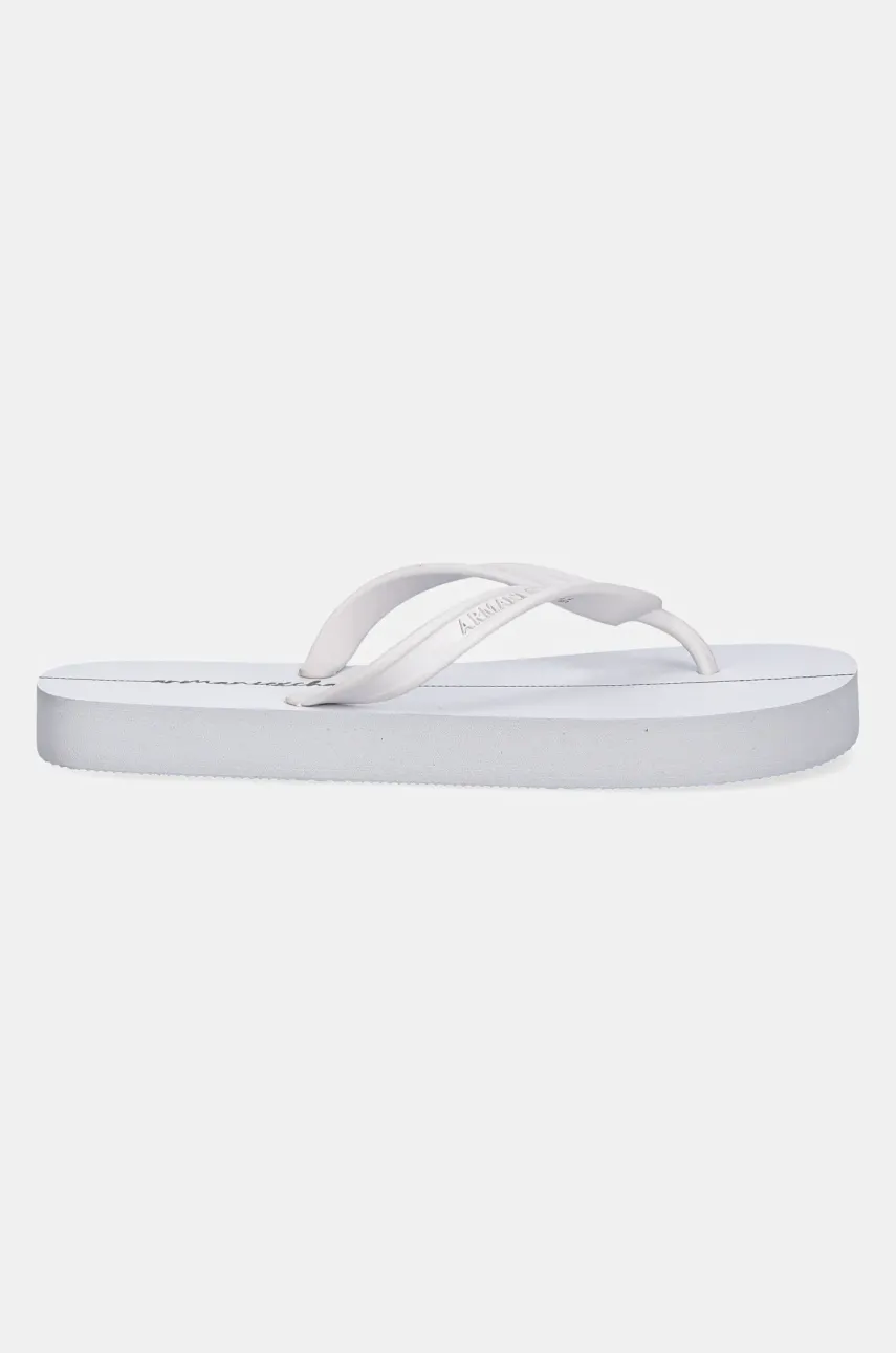 Вьетнамки Armani Exchange женские цвет белый на плоском ходу XDQ010 XV700 K681 Вьетнамки Armani Exchange женские цвет белый на плоском ходу XDQ010 XV700 K681