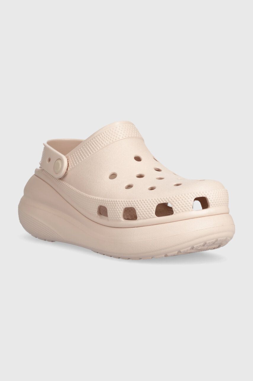 Pantofle Crocs Classic Crush Clog dámské, růžová barva, na klínku, 207521 207521.6UR EUR 39/40