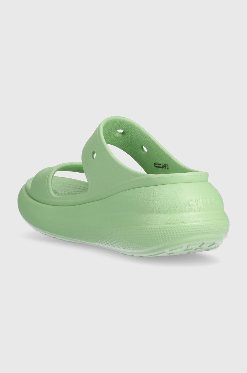 Pantofle Crocs Classic Crush Sandal dámské, zelená barva, na platformě, 207670 207670.374 EUR 39/40