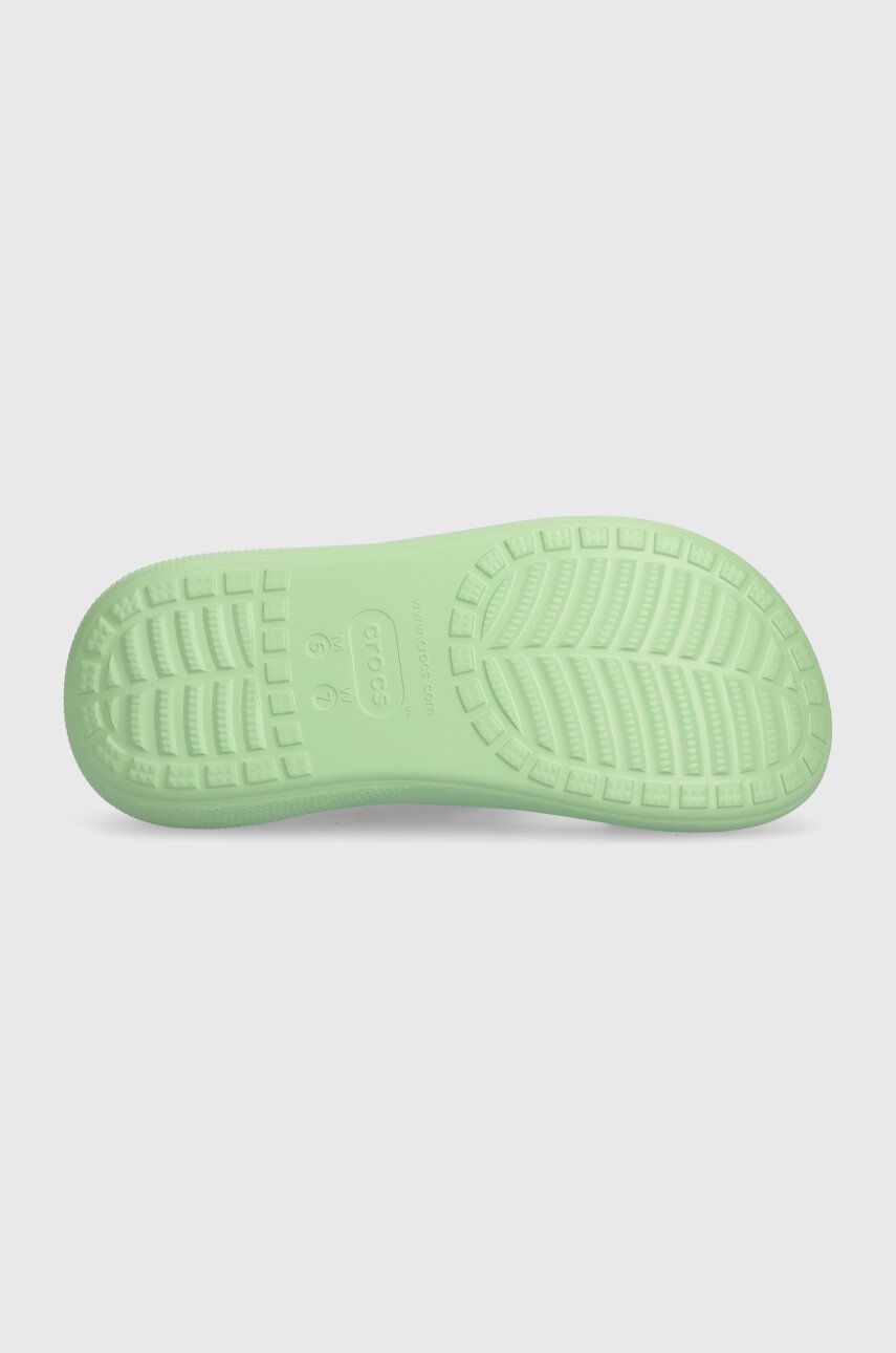 Pantofle Crocs Classic Crush Sandal dámské, zelená barva, na platformě, 207670 207670.374 EUR 39/40
