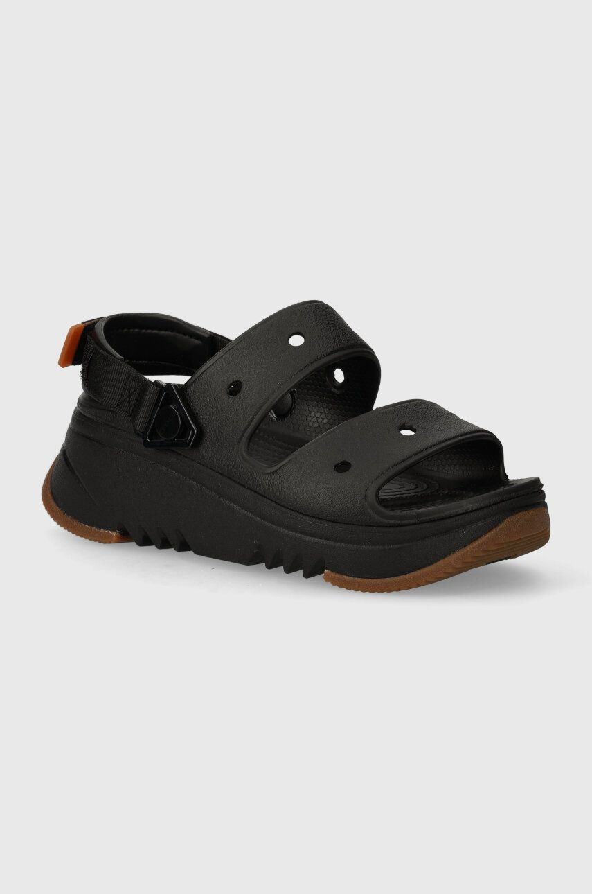 Crocs papuci Classic Hiker Xscape femei, culoarea negru, cu platforma, 208181.001