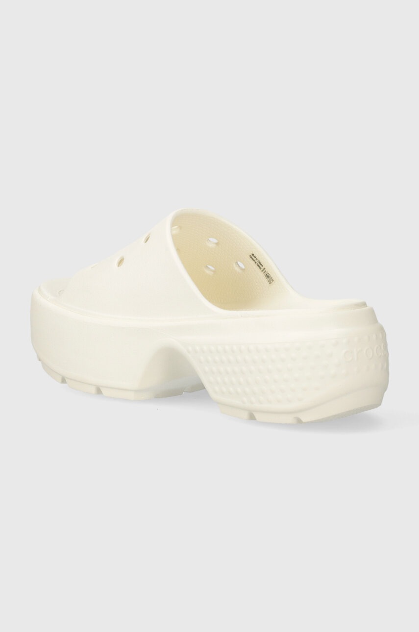 Crocs papucs Stomp Slide bézs, női, platformos, 209346 termék 2. képe