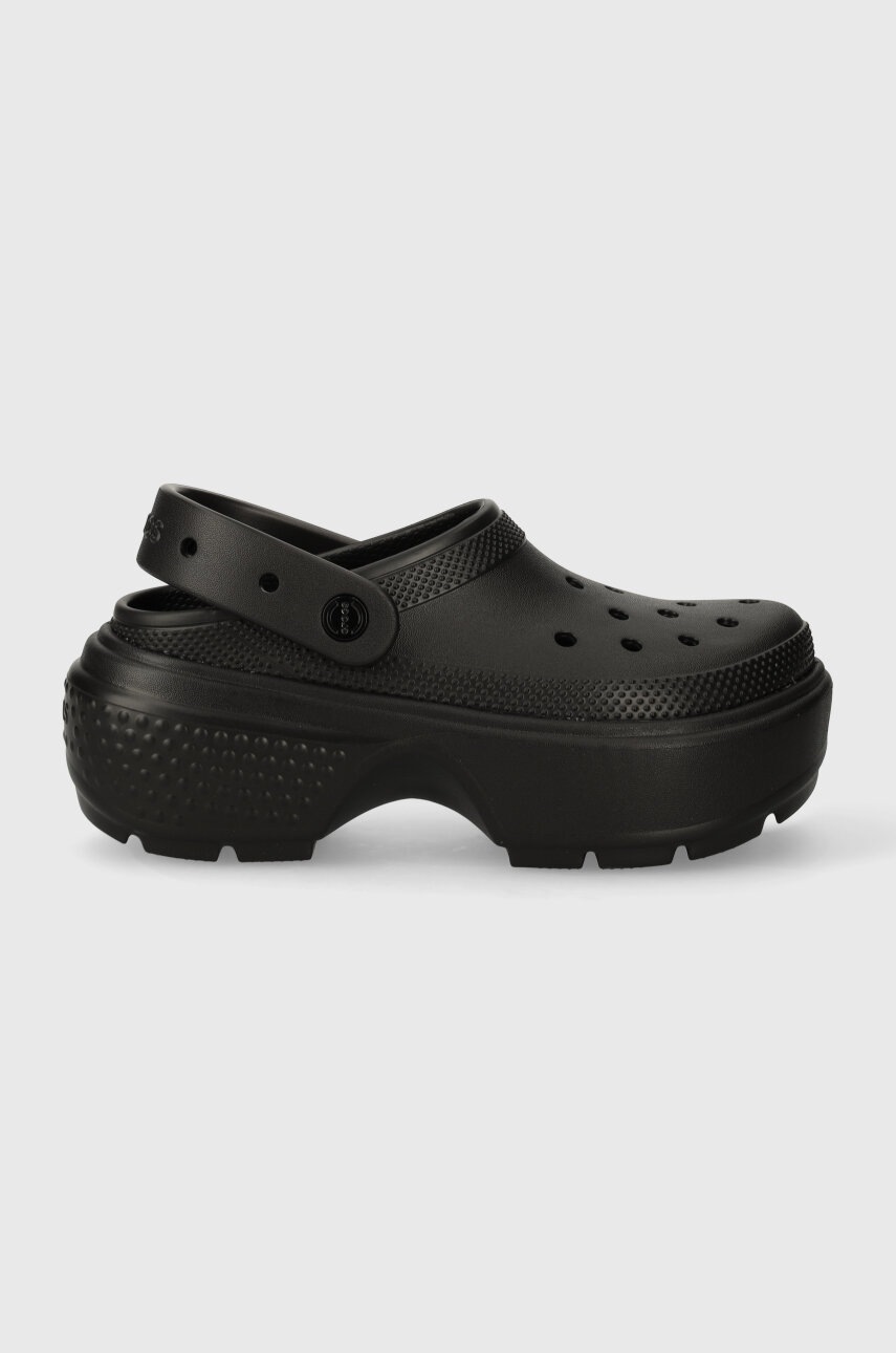 Παντόφλες Crocs Stomp Clog χρώμα: μαύρο, 209347.001 φωτογραφία