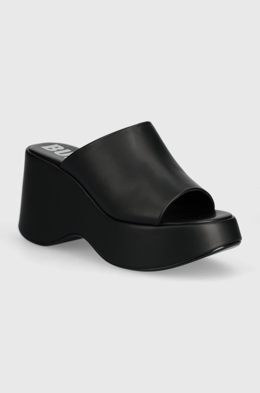 Buffalo papuci Joy Mule femei, culoarea negru, toc pana, 1602203.BLK