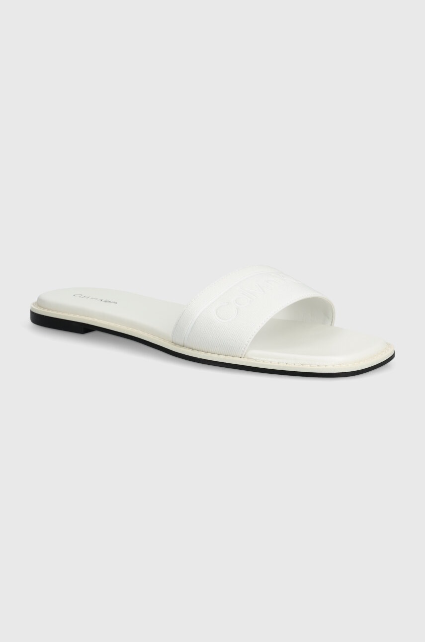 

Чехли Calvin Klein FLAT SLIDE HE в бяло HW0HW01989, Бял