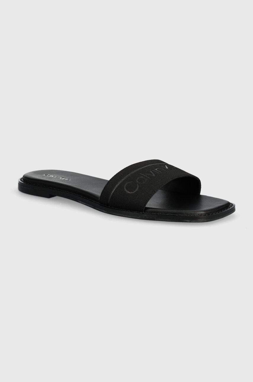 

Чехли Calvin Klein FLAT SLIDE HE в черно HW0HW01989, Черен