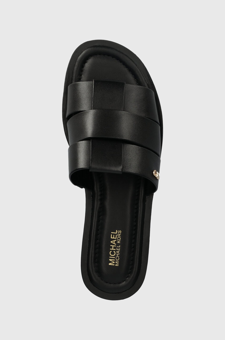 Шкіряні шльопанці MICHAEL Michael Kors Ryland жіночі колір чорний 40S4RYFS1L 