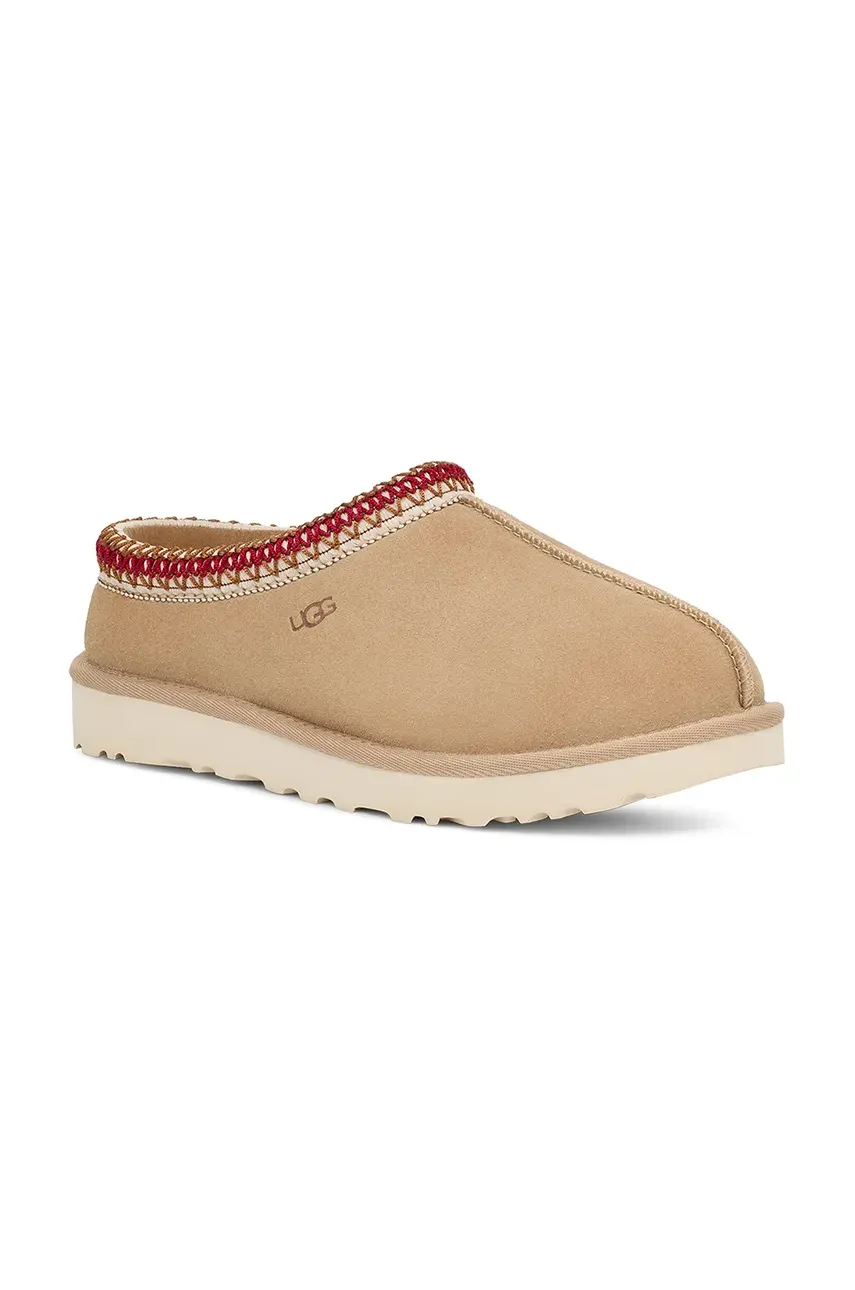 Замшевые тапочки UGG Tasman цвет бежевый 5955 Замшевые тапочки UGG Tasman цвет бежевый 5955