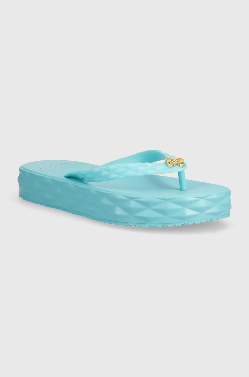 

Джапанки Guess в тюркоазено с платформа E4GZ26 BB00F, Тюркоазен