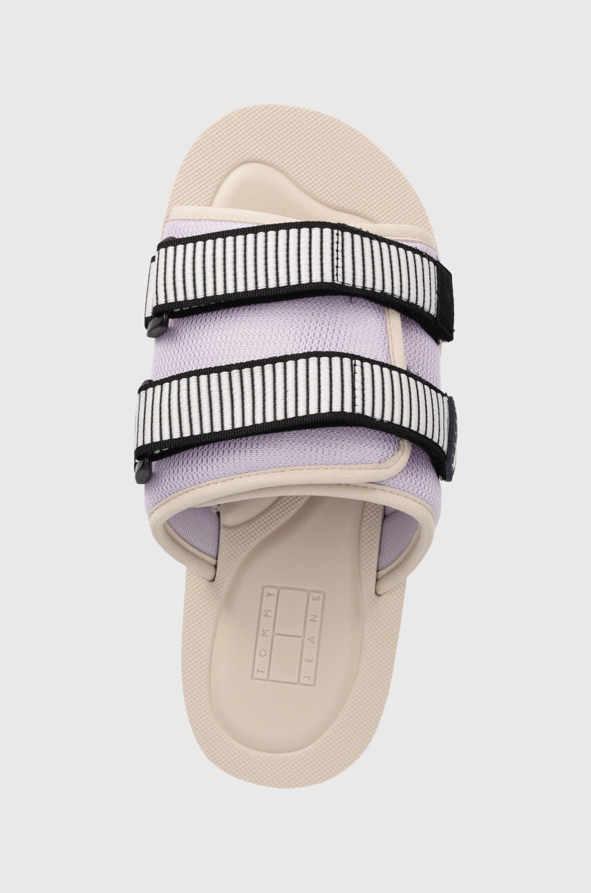 Шльопанці Tommy Jeans TJW CITY HIKE SANDAL жіночі колір бежевий EN0EN02544 