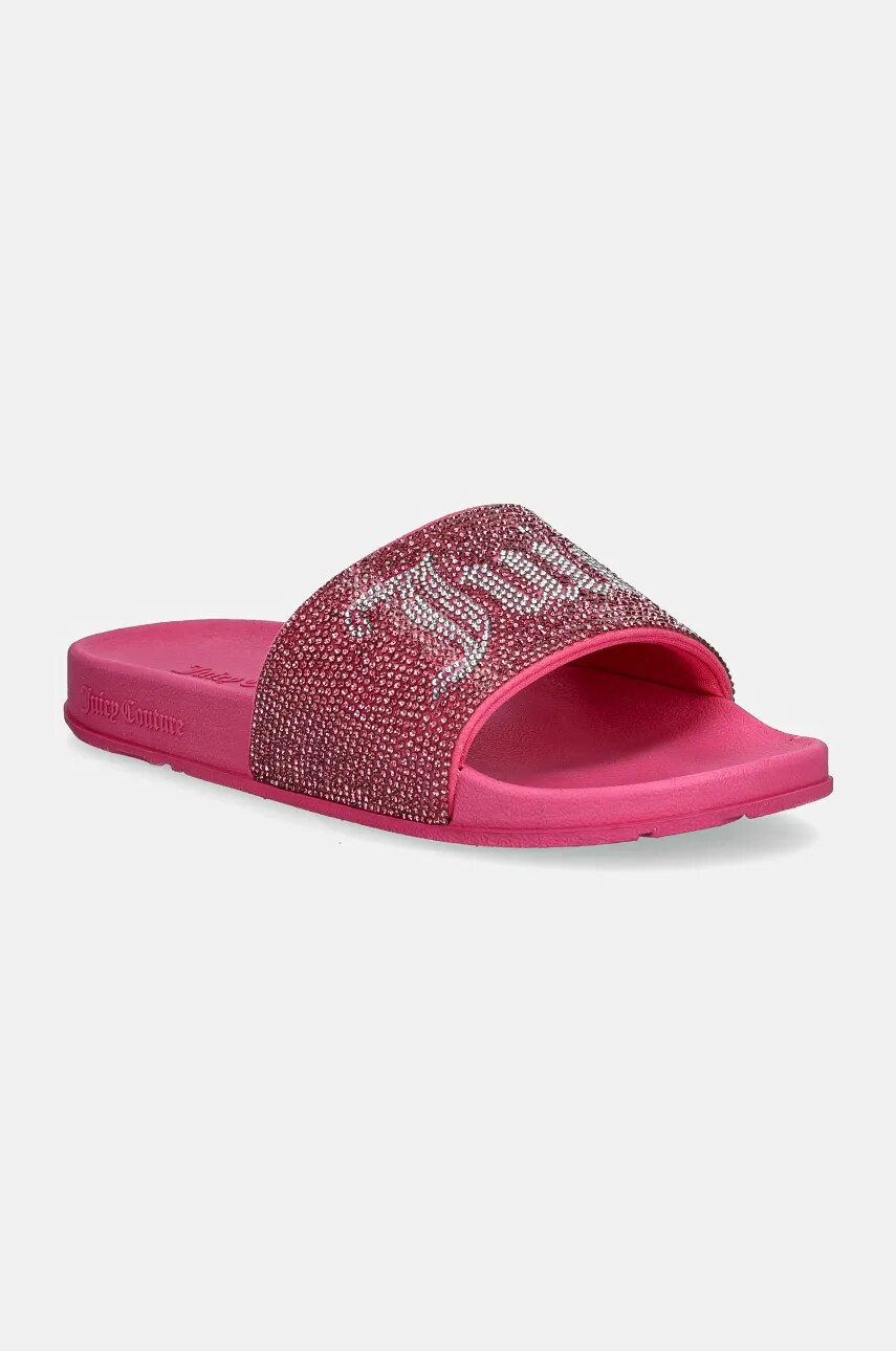Juicy Couture papuci DONNA DIAMANTE femei, culoarea roz, JCFYL222054