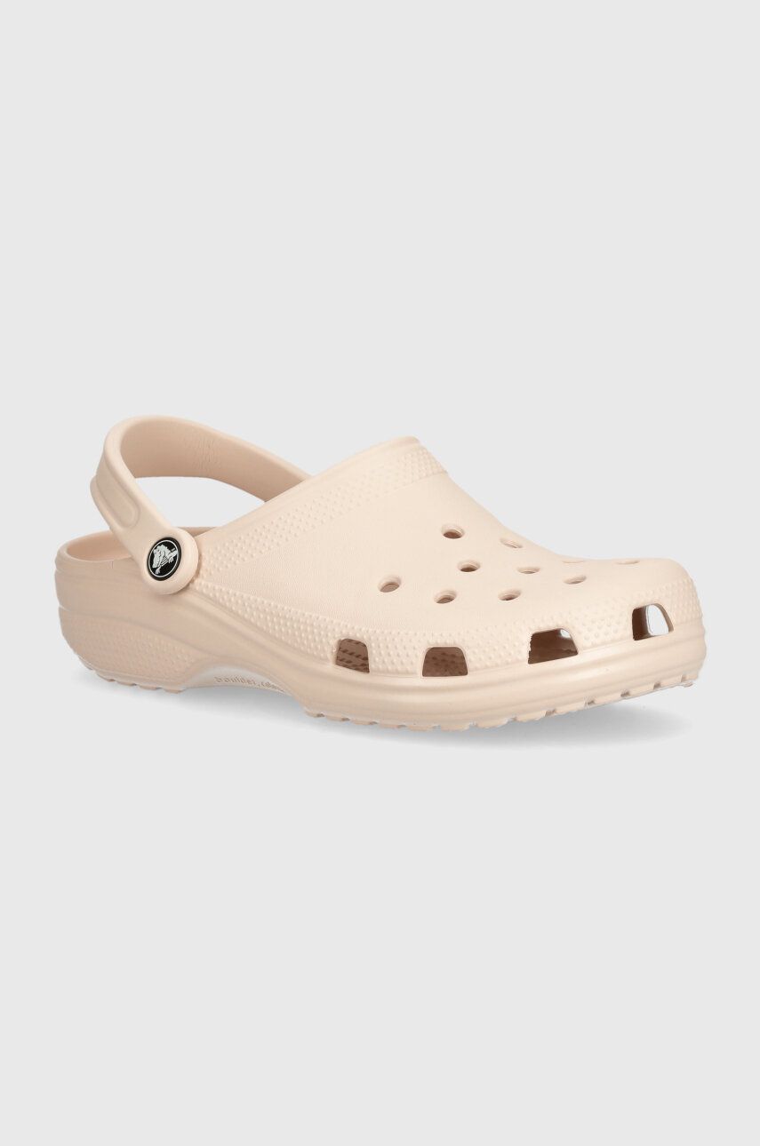 Pantofle Crocs Classic dámské, béžová barva, 10001
