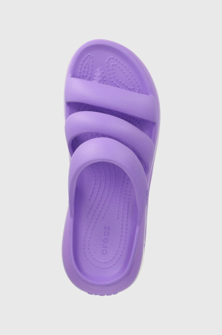 Natikače Crocs Mega Crush Triple Strap Za žene, Boja: Ljubičasta, S Platformom, 209842