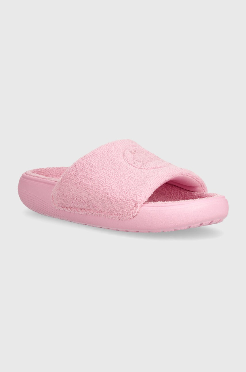

Чехли Crocs Classic Towel Slide в розово 209962, Розов