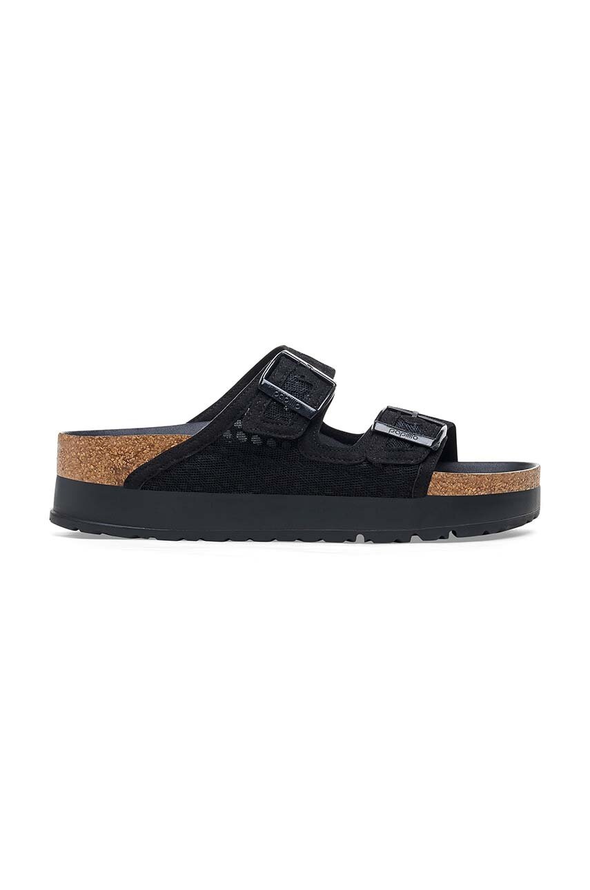 Birkenstock papuci BIRKENSTOCK X PAPILLIO Arizona Platform Flex femei, culoarea negru, cu platforma, 1026876