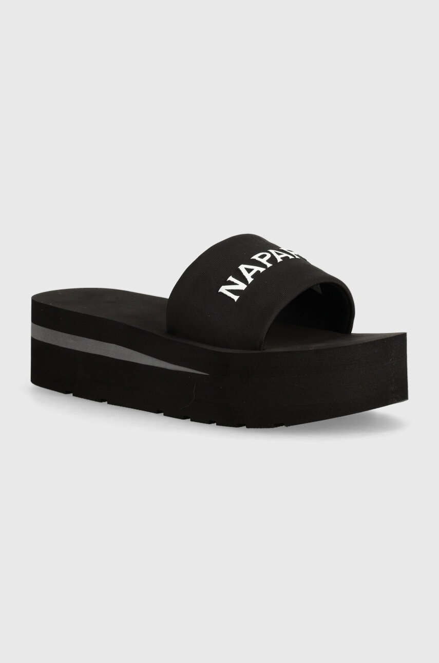 

Чехли Napapijri DAHLIA в черно с платформа NP0A4I8N.041, Черен