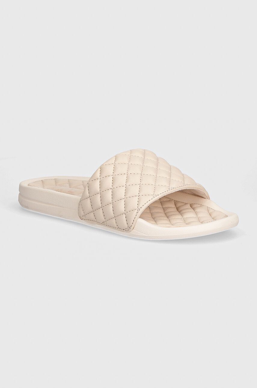 APL Athletic Propulsion Labs slapi de piele LUSSO SLIDE femei, culoarea bej