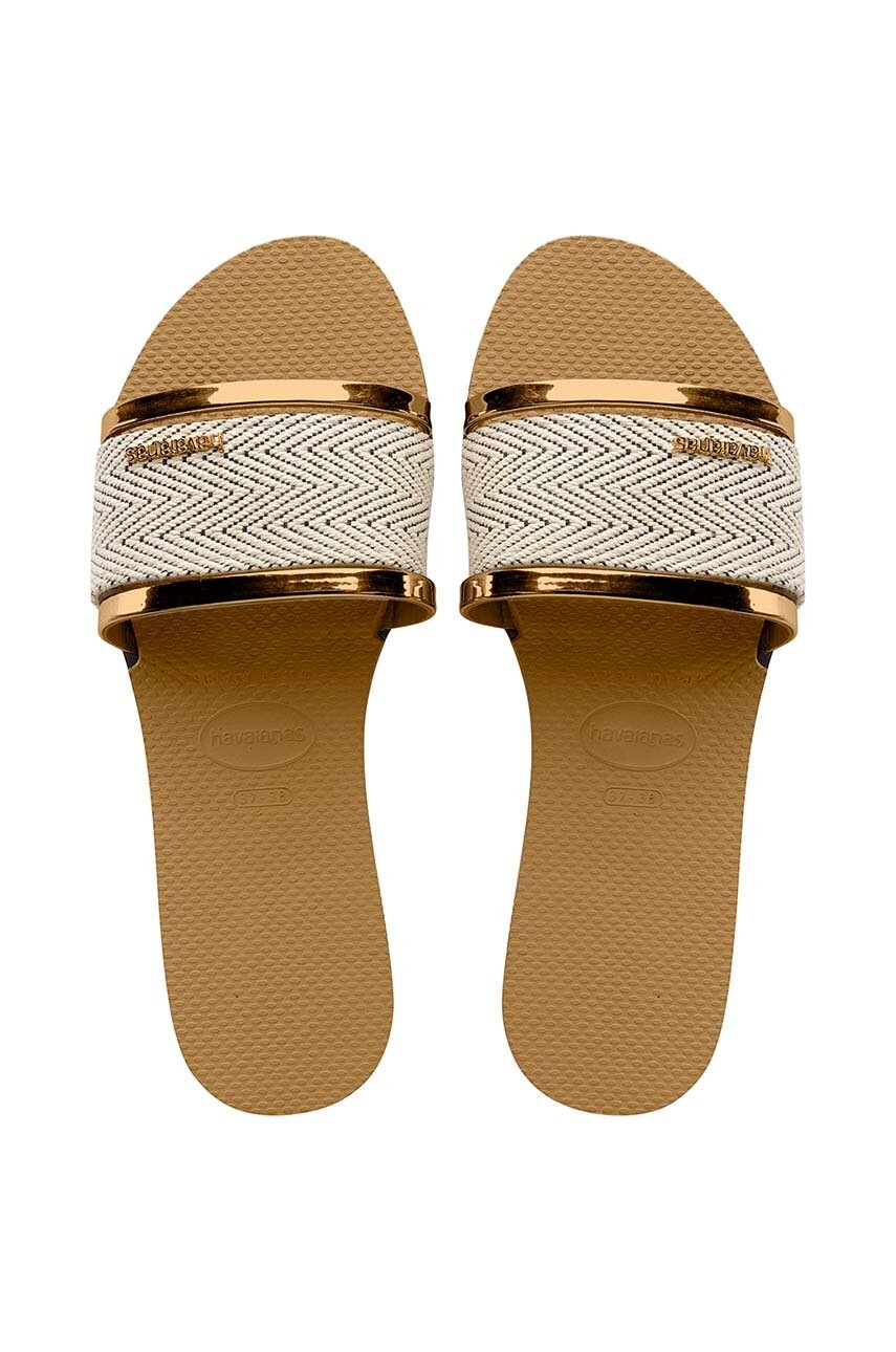 Havaianas papuci YOU TRANCOSO PREMIUM femei, culoarea auriu, 4146063.1856