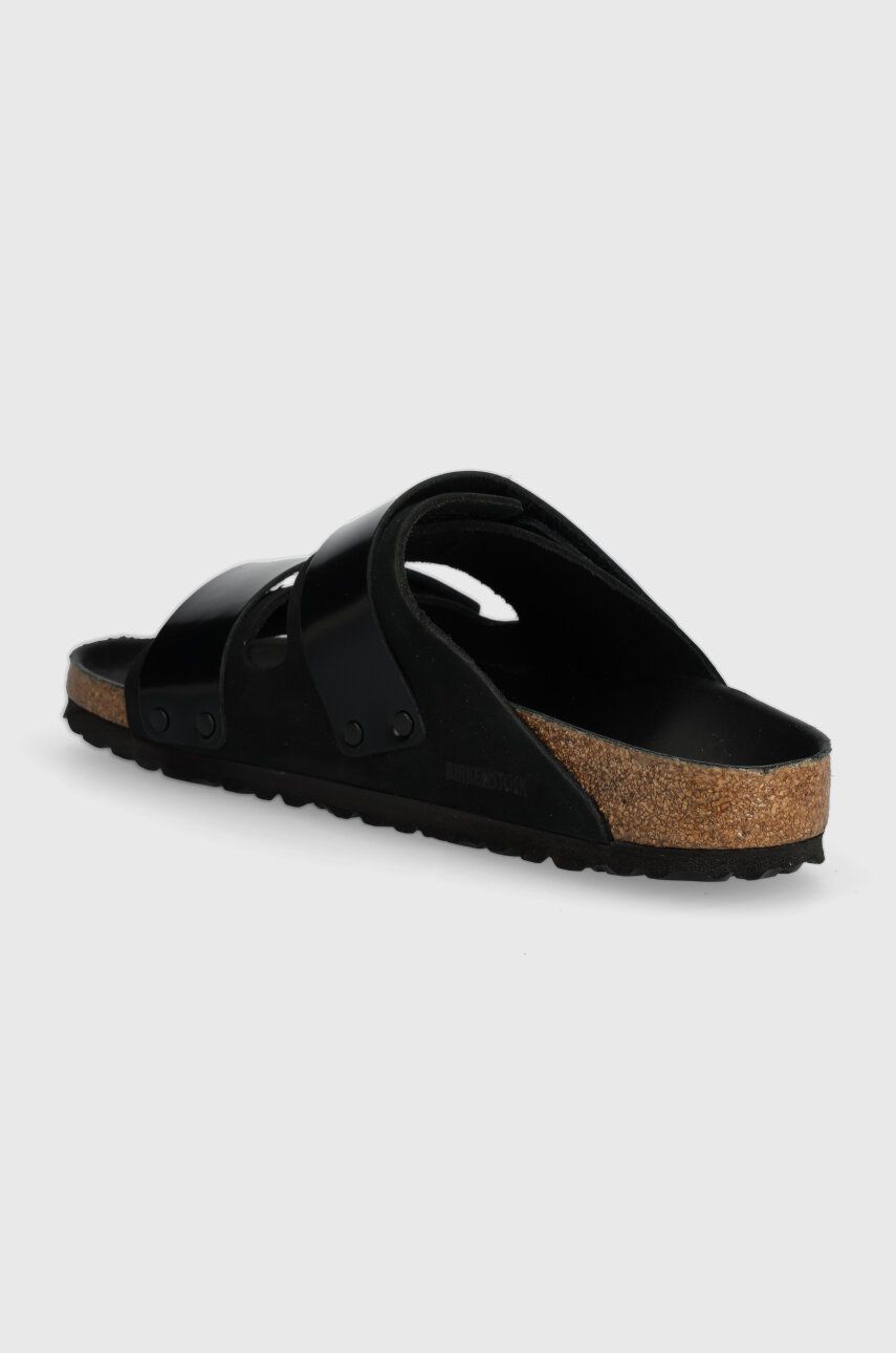 Usnjeni Natikači Birkenstock Uji ženski, črna Barva, 1026570