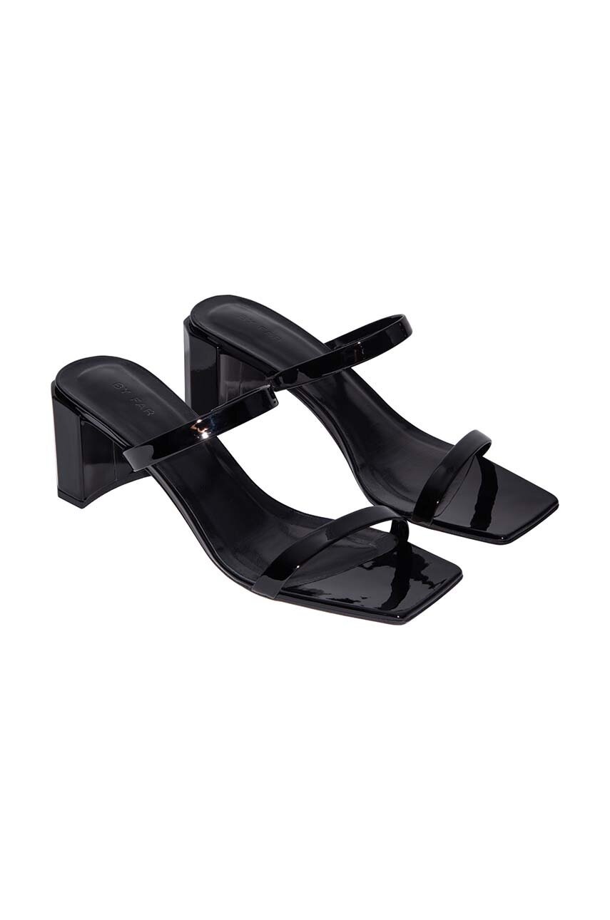 Δερμάτινα mules By Far Tanya γυναικείες, χρώμα: μαύρο, 19PFTNYSBLP φωτογραφία