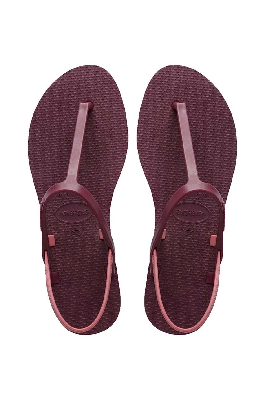 Havaianas sandale YOU PARATY RJ femei, culoarea violet, cu toc plat, 4148985.5143